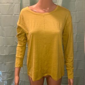 Title Nine long sleeve yellow green workout shirt xs